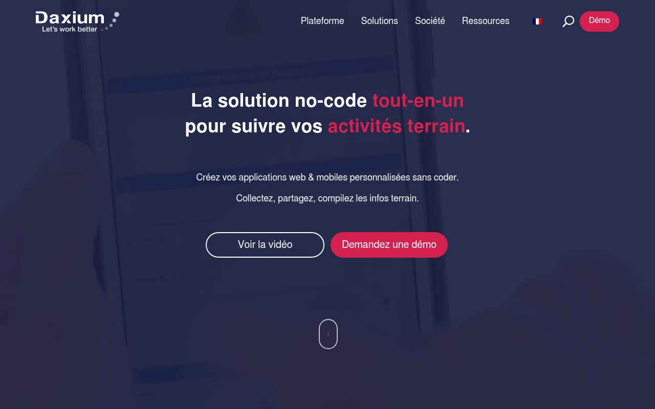 Aperçu du site Daxium-Air